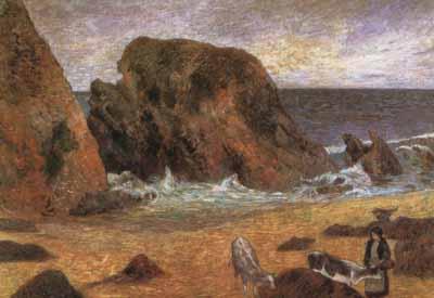 Paul Gauguin Seascape in brittany (mk07) China oil painting art